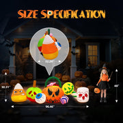 VINGLI Inflatable Halloween Pumpkin Decorations with LED Lights