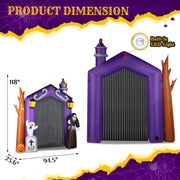 VINGLI Halloween Inflatables Archway with Light