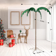 VINGLI 4/5/7 FT Lighted Artificial Palm Tree for The Beach, Pool, Yard, Christmas Holiday Decor