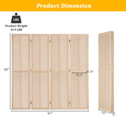 VINGLI 5 FT 4 Panel Portable Pegboard Display Wooden Folding Craft Show Jewelry Display