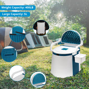 VINGLI Portable Toilet Camping RV with Back & Handrail