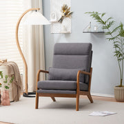 VINGLI Accent Chair High Back Reading Armchair Mid-Century Modern Chair with Pillow Upholstered