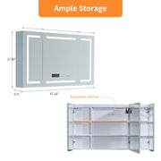 VINGLI LED Bathroom Medicine Cabinet with Mirror Lighted Dimmable Colours
