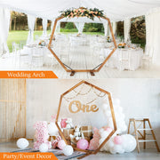 VINGLI 7/7.2FT Wooden Wedding Arbor Wedding Ceremony Backdrop Arch