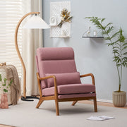 VINGLI Mid-Century High Back Armchair with Pillow Upholstered