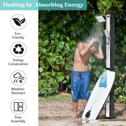 VINGLI 10.6 Gallon Solar Heated Shower with Shower Head and Foot Shower Tap