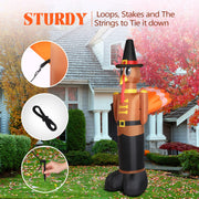 VINGLI 6/10FT Turkey with Pilgrim Hat/ Colorful Tail Thanksgiving Decor Party Decorations