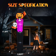 VINGLI Inflatable Halloween Pumpkin Decorations with LED Lights