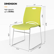 VINGLI Stacking Chairs Set 350Ibs Waiting Room Chairs