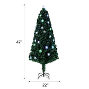 VINGLI 4/6ft Fiber Optic Artificial Christmas Pine Tree with 250 Warm White Lights for Xmas Tree Holiday Party Decorations