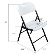 VINGLI  Portable HDPE Folding Chairs with Steel Frame