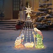 VINGLI 6FT Lighted Outdoor Nativity Scene for Christmas Family Yard Decoration