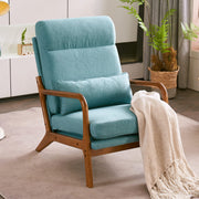 VINGLI Mid-Century High Back Armchair with Pillow Upholstered