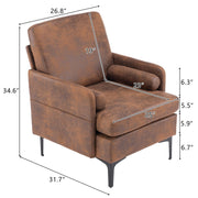 VINGLI AC118 25" Fabric Oversized Upholstered Accent Chair