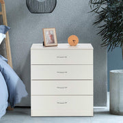 VINGLI Modern 4 Drawers Dresser Chest of Drawers with Storage Accent Storage Cabinet White