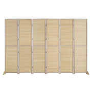 VINGLI 5FT 4 Panel Folding Wood Room Divider with Base Feet