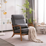 VINGLI AC106 Mid-Century High Back Armchair with Pillow Upholstered