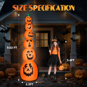 VINGLI Inflatable Halloween Pumpkin Decorations with LED Lights