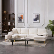 VINGLI SS105 110" Comfortable Chenille U-Shaped Sectional Sofa Couch