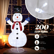VINGLI 4/6 FT Lighted Christmas Snowman with LED Lights Ground Stakes for Outdoor Holiday Indoor Decor