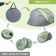VINGLI Pop Up Camping Tent with Waterproof Automatic Setup for 3/4  Person