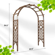 VINGLI 7FT Arch Backdrop Stand Wooden Garden Arbor Wedding Arch Wood Trellis for Plant Climbing