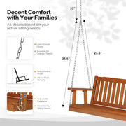 VINGLI 5FT Wooden Patio Porch Swing Upgraded 880lbs