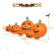 VINGLI Inflatable Halloween Pumpkin Decorations with LED Lights