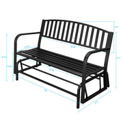 VINGLI 50 Inch Outdoor Glider Bench Patio Glider Bench