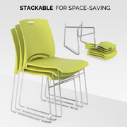 VINGLI Stacking Chairs Set 350Ibs Waiting Room Chairs