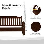 VINGLI 5FT Porch Swing with Wagon Wooden Wheel S104 MQQ 524