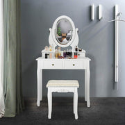 VINGLI Lighted Vanity Set Makeup Table with Mirror Dresser Desk