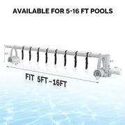 VINGLI 16ft Pool Cover Reel for Aboveground Swimming Pools