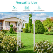 VINGLI Vinyl Garden Arbor PVC Wedding Arch White