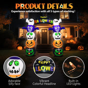 VINGLI Halloween Inflatables Archway with Light