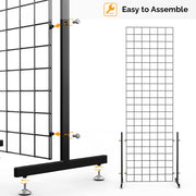 VINGLI 1/2/3 PCS Wire Grid Panel Floorstanding/Triangle/Gondola/4-Way/Wire Detachable Display Rack