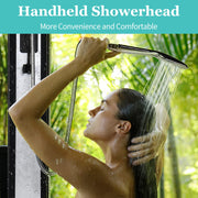 VINGLI 7.5 FT 10.6 Gallon Solar Heated Shower with Handheld Shower Head and Foot Shower Tap