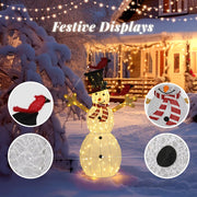 VINGLI 5FT Christmas Snowman Outdoor Decorations Pre-lit LED Lights Snowman Christmas Ornament Indoor Home Yard Decor