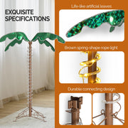 VINGLI 4/5/7 FT Lighted Artificial Palm Tree for The Beach, Pool, Yard, Christmas Holiday Decor