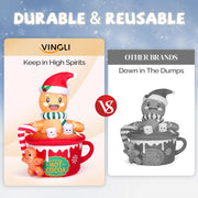 VINGLI 6ft Gingerbread Christmas Inflatable Outdoor Decoration