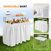 VINGLI 4FT Folding Ice Cooler Table Portable