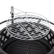 VINGLI 30 Inch 2-in-1 Outdoor Wood Burning Fire Pit with Cooking Grill