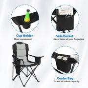 VINGLI Portable Folding Camping Chair with Cooler & Carry Bag