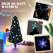 VINGLI 4/6ft Fiber Optic Artificial Christmas Pine Tree with 250 Warm White Lights for Xmas Tree Holiday Party Decorations