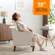 VINGLI Mid-Century Modern Accent Chair Upholstered Armchair Comfy Sofa Chair Reading Chair