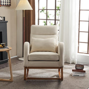 VINGLI AC107 Rocking High Back Upholstered Lounge Armchair with Side Pocket