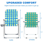 VINGLI Patio Lawn Chairs Folding Portable Camping Chair