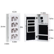 VINGLI Wall Mounted Jewelry Organizer With Jewelry Cabinet Armoire