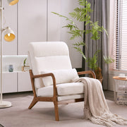VINGLI AC106 Mid-Century High Back Armchair with Pillow Upholstered