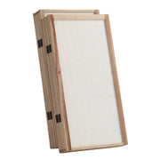 VINGLI 5FT 4 Panel Folding Wood Room Divider with Base Feet